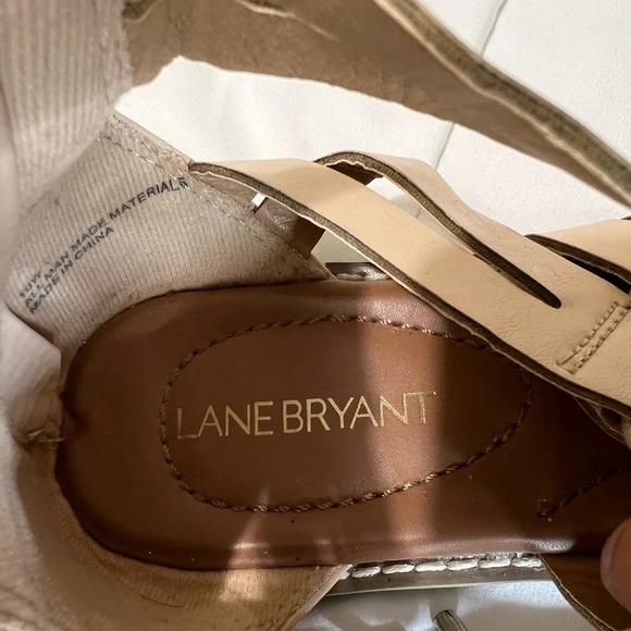 LANE BRYANT Nude Cream Gladiator Strappy Sandals size 10 - Picture 9 of 9